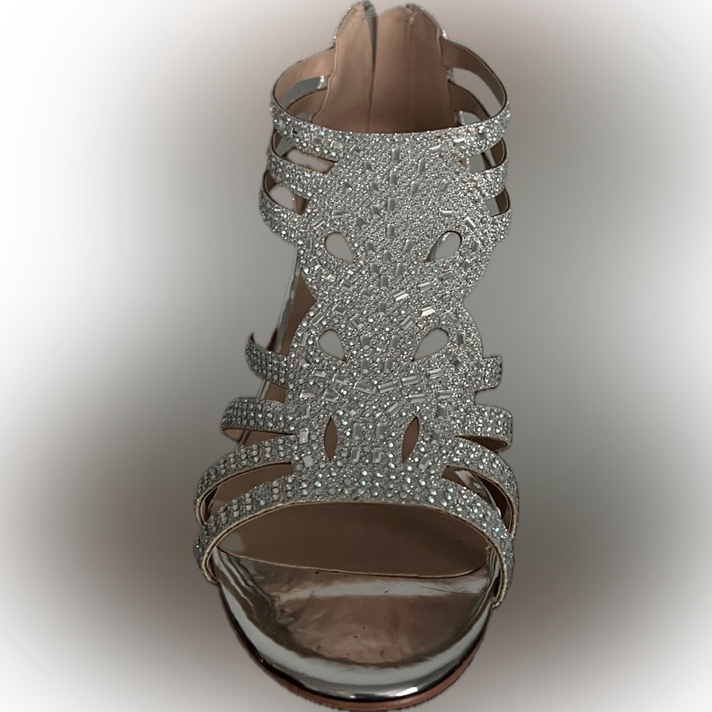 Forever Link Silver Rhinestone Wedding Sandals